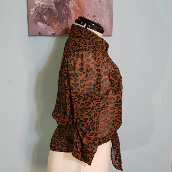 Mine...Sheer, leopard print shirt - Picture 4 of 13